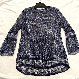 Elie Tahari Blue silk blouse size XS